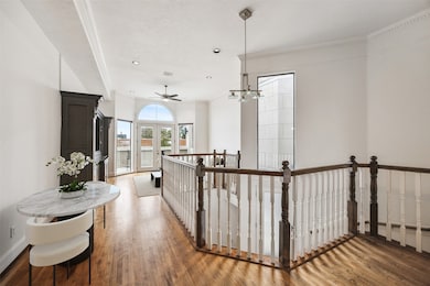 A view of the dining space perfectly situated betw