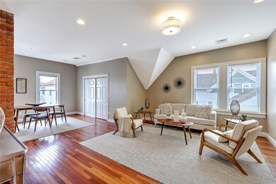 Large open floor plan with dining area and living