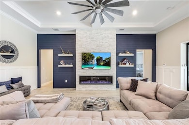 Feature wall in living area