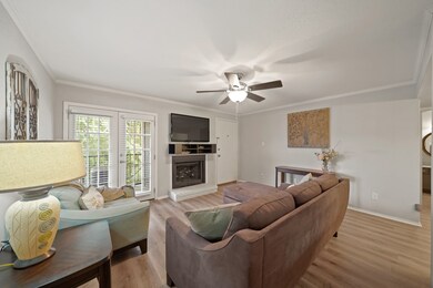 The double French doors lead to the balcony.