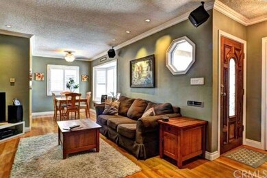 A view of the living toom to the formal dining roo