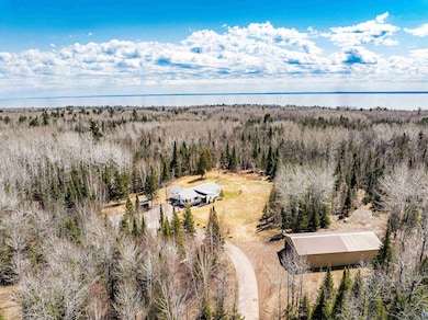 Bird's eye view with a view of trees