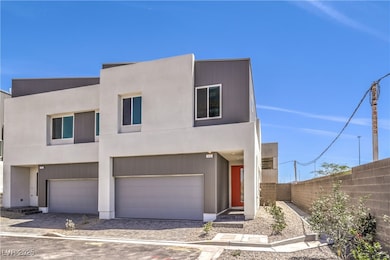 Contemporary house with a garage and driveway