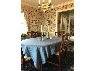 Elegant dining room, big enough to expand table to