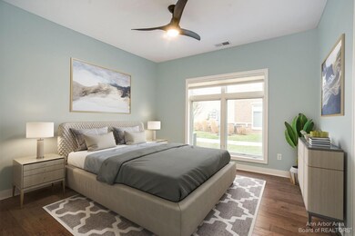 Virtually staged bedroom suite
