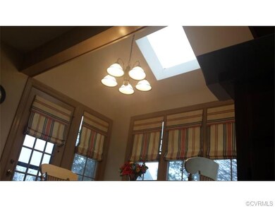 New skylight in the eat in kitchen.