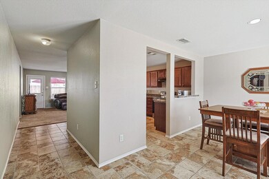 View of dining area from entrance of home