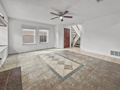 Living room looking at front door