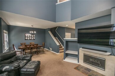 Angled view of living room