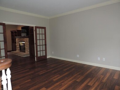 This office was just painted and laminate flooring