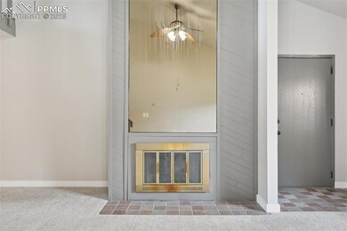 Wood burning fireplace in Living Room