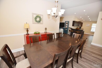 views from DR toward kitchen
