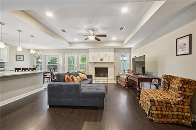 The living room is the heart of this home, featuri
