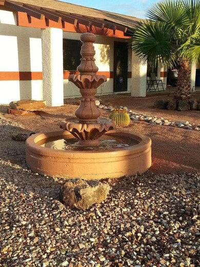 Fountain in Corner of Front Yard