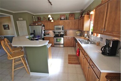 Large Kitchen with Oversized Island with Serving Bar