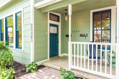 Property entrance featuring covered porch