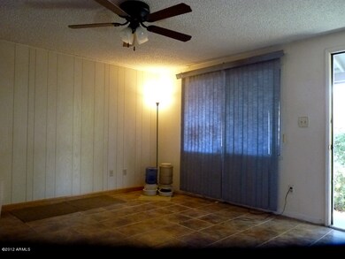 View from kitchen to entry door
