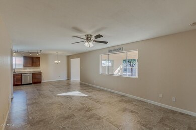 Wide open living, dining, kitchen