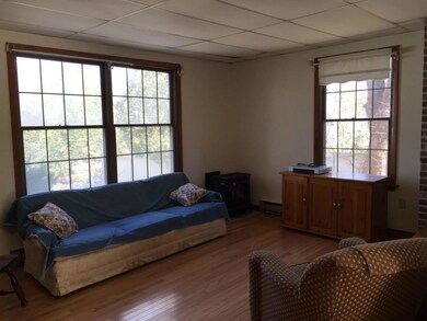 Freshly painted living room with...