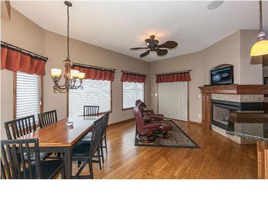 Hardwood floors in kitchen and Hearth room