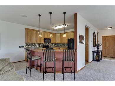 Large kitchen with breakfast bar