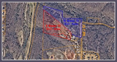 This parcel is outlined in blue.  Adjoining 12 acres in red is also listed