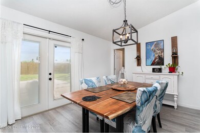 Dining room with french doors