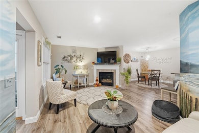 Gas fireplaced living room