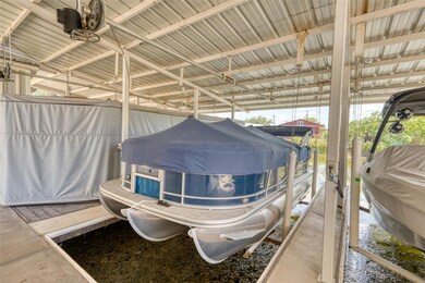 Dock featuring boat lift