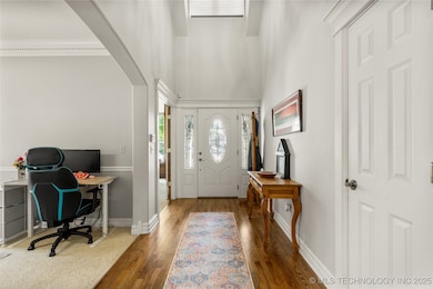 looking back at front door
