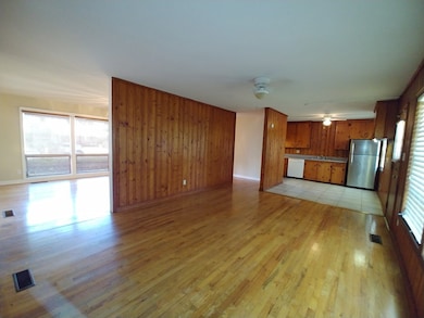 Dining area open to the kitchen