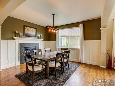 Dining Room with See-Through Fireplace