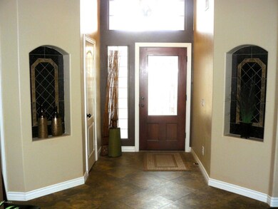 WW - Entry Glass Block Lead Glass Door