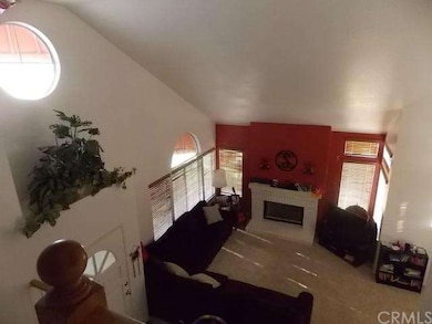 Open staircase view of living room