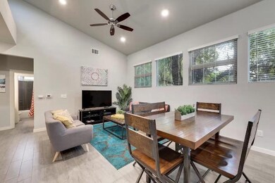 Dining space featuring light wood-style flooring,