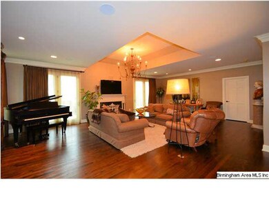Greatroom has terrific ceiling feature, fireplace 