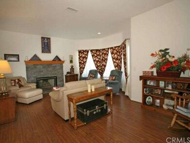 Living room or great room with custom stacked ston