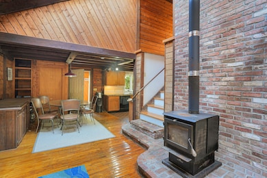 Wood Burning Stove & Dining Area