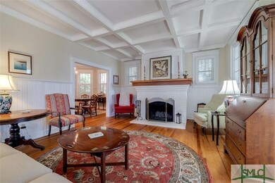 Living-room w/coffered ceilings.
