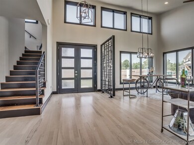 Custom designed art piece to match the stair rail