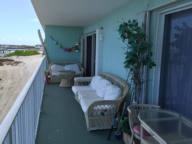 Porch overlooking the ocean