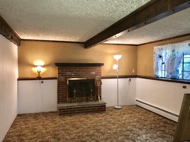 Fireplace, freshly painted