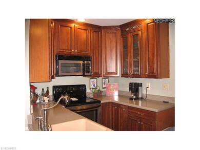 Modern kitchen features Corian counter, recessed l