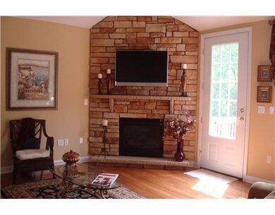 Family Room. Cozy family room with stone gas firep