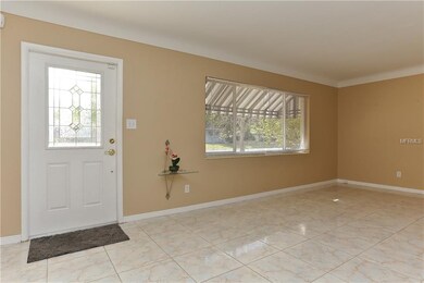 Living Room With Lead Glass Front Door
