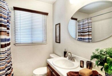 The bathroom just got a face lift and looks great.