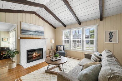 Original Wood floors, beamed ceilings and cozy fir