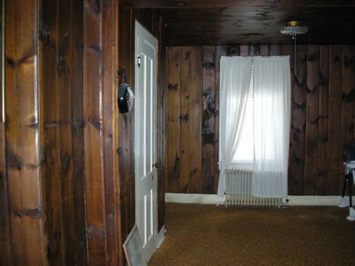 Dining room with pine panelling