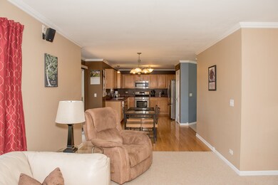 Open concept with family room off kitchen