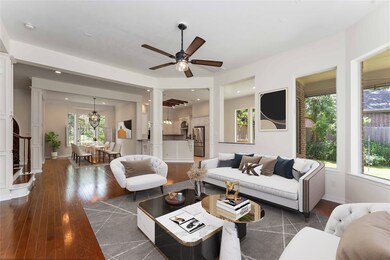 This open concept living room seamlessly connects